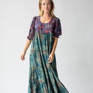 Natural life peasant dress NWT